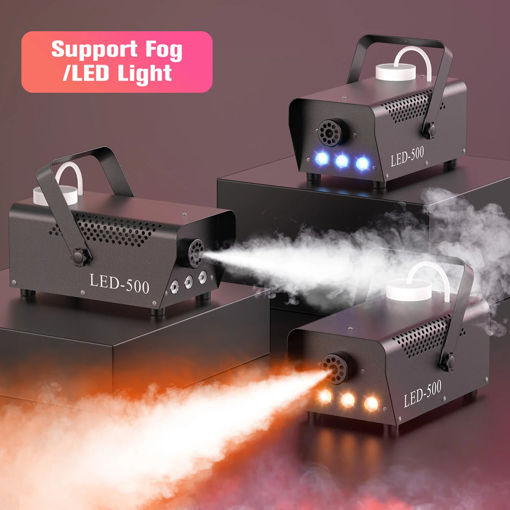 Machine à fumée 500 W avec LED RGB et télécommande