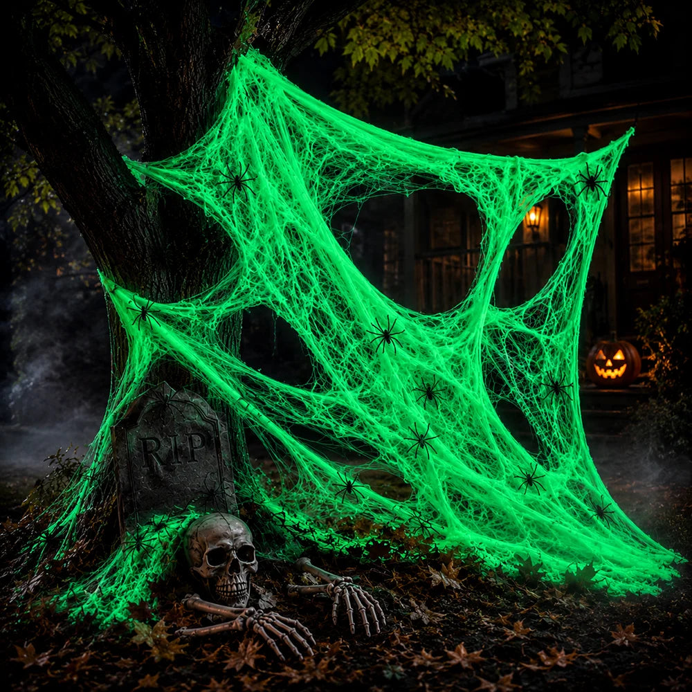 Toile d'araignée fluorescente