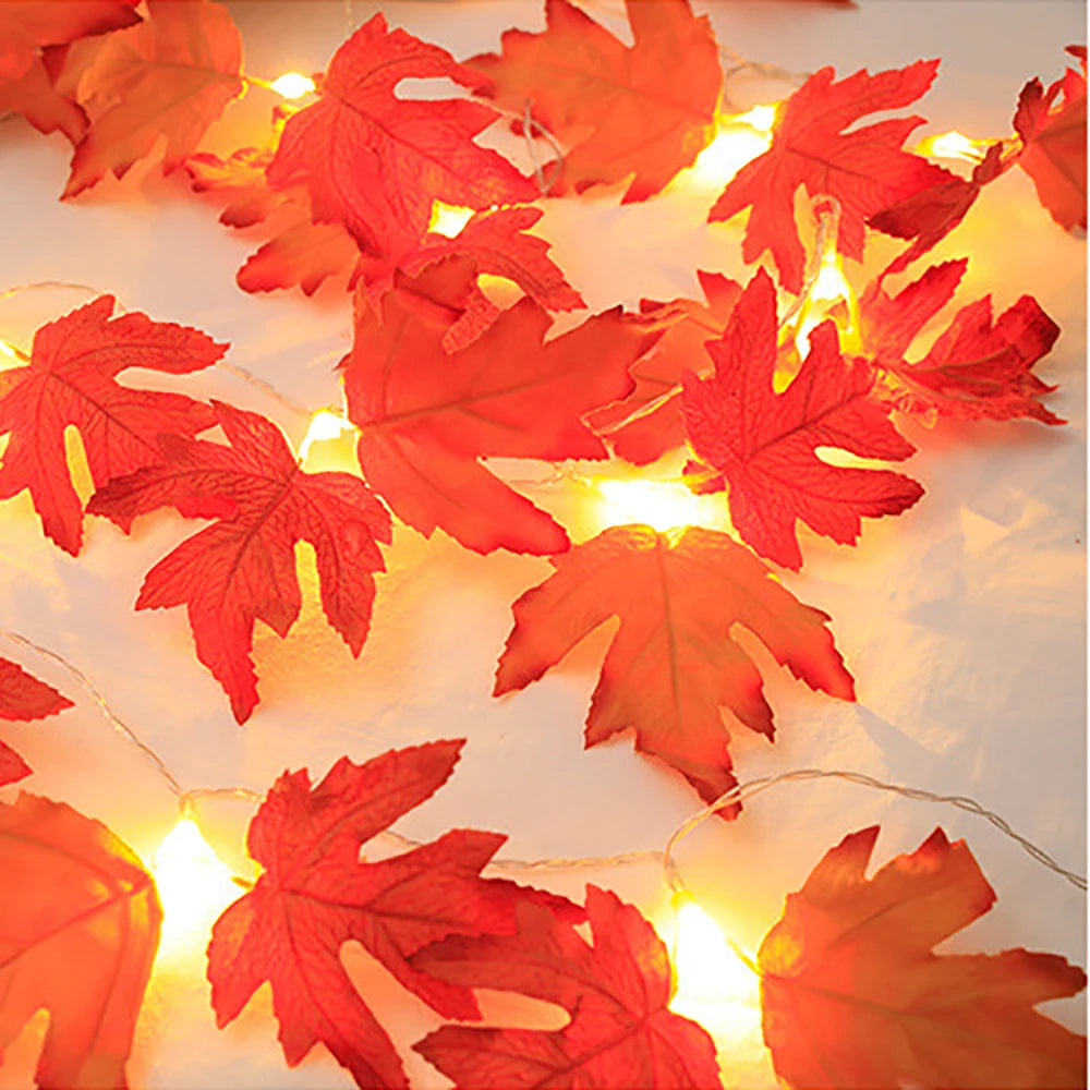 Guirlande lumineuse LED feuilles d'érable – Automne & Halloween