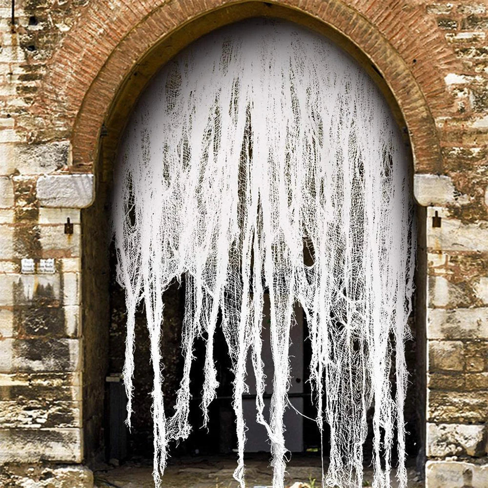 Rideau de gaze blanc