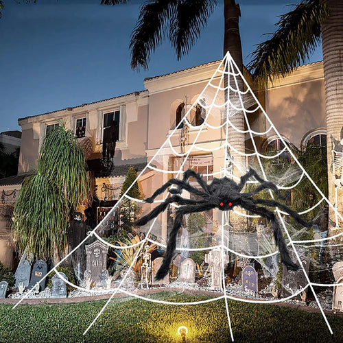 Grande toile d'araignée triangulaire 5 m – Halloween